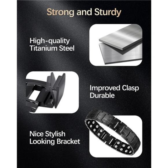 Magnetic Bracelets for Men - Ultra Titanium Steel Men's Bracelet + Remove Tool - Picture 6 of 6